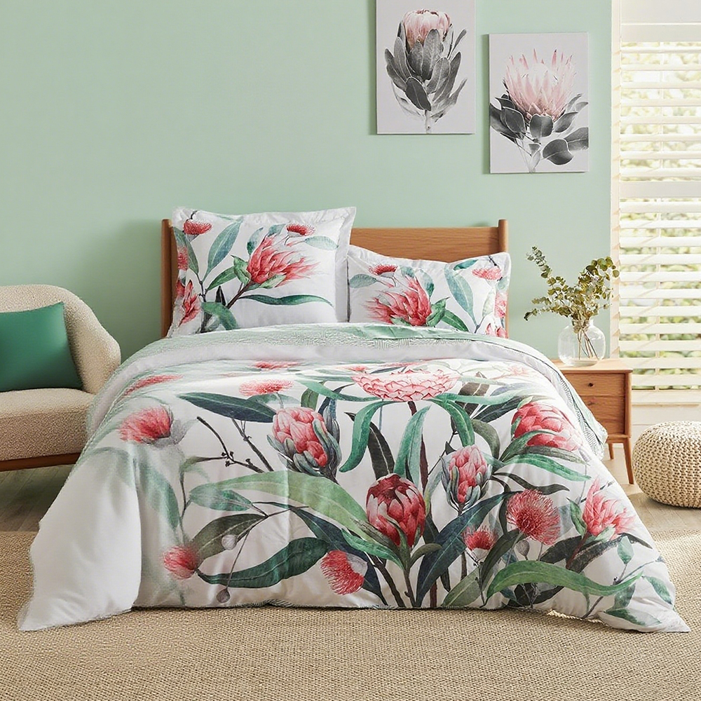 Set penutup selimut bermotif bunga Monica Floral