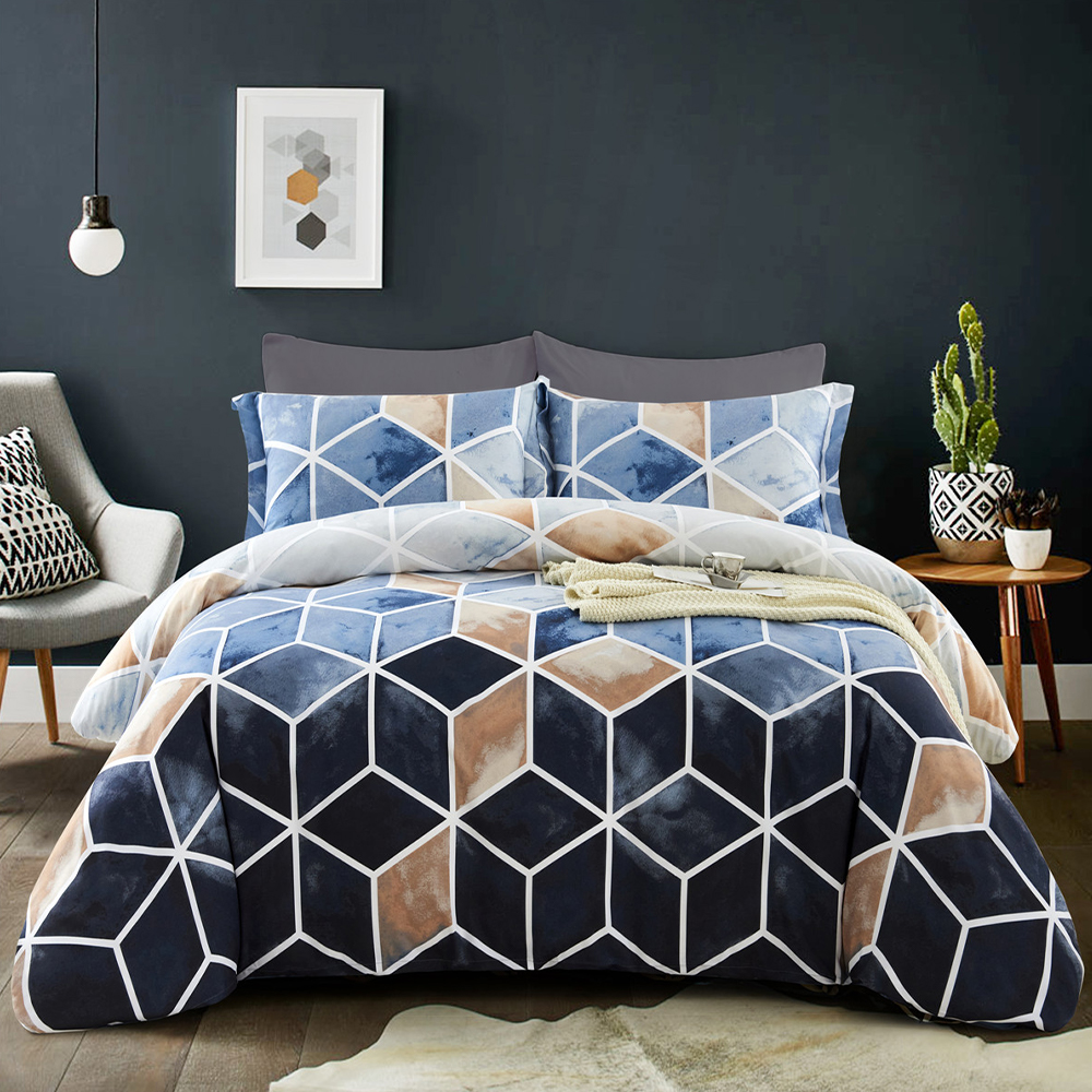Decay Geometris Dicetak Selimut Penutup Selimut Penutup Set Set Tempat Tidur Koleksi