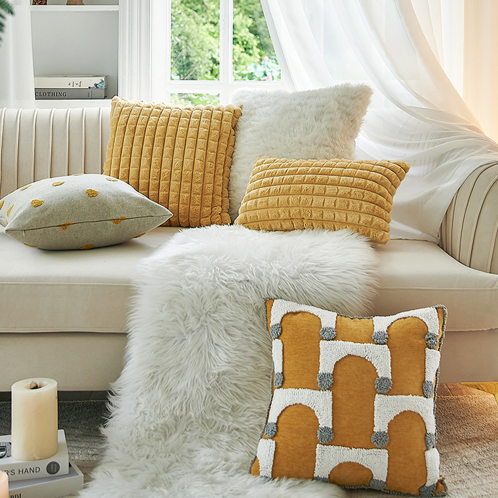 Bantal deco bantal oker kuning musim dingin
