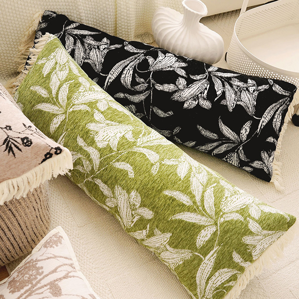 Bantal panjang Chenille bantal deco bantal lonjong