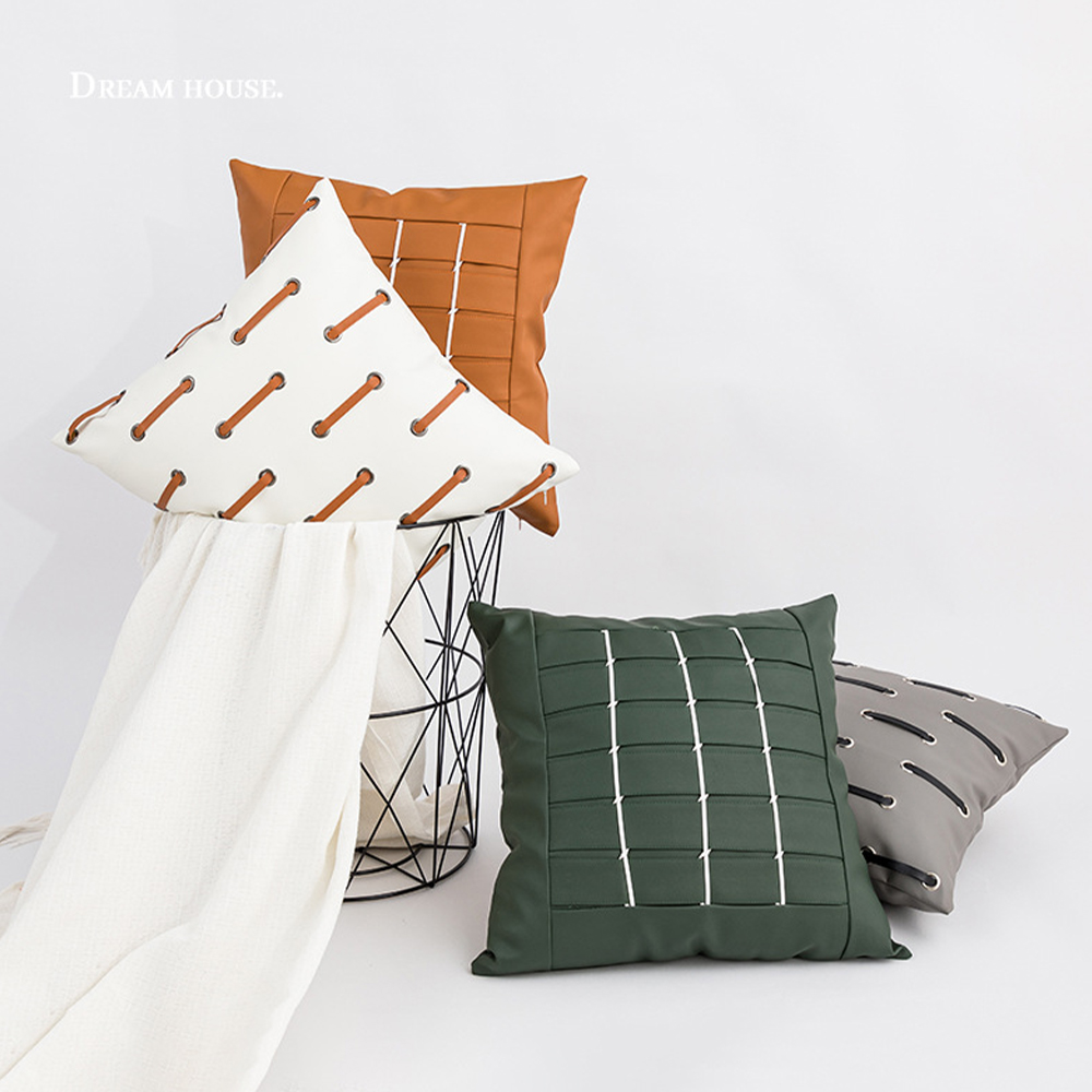 Bantal deco bantal kulit